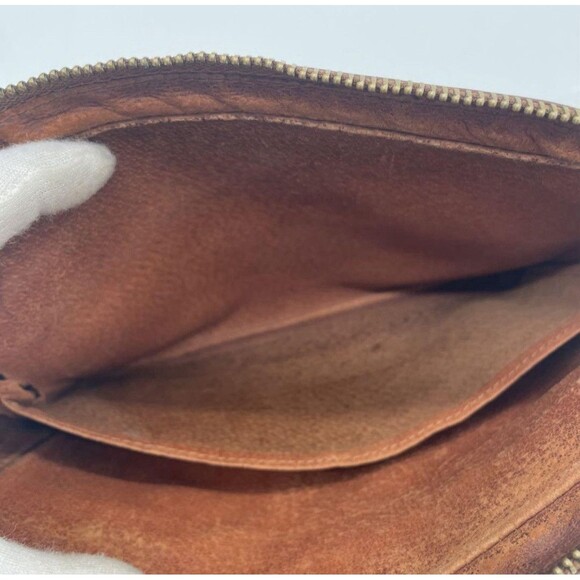 Louis Vuitton Pochette Sport Clutch Hand Bag LV Monogram Leather Brown Vintage - Picture 8 of 11